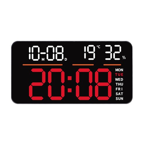 Horloge murale numérique led - murale,