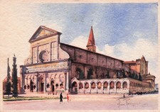 ITALIE FLORENCE PIAZZA E CHIESA DI S MARIA NOVELLA