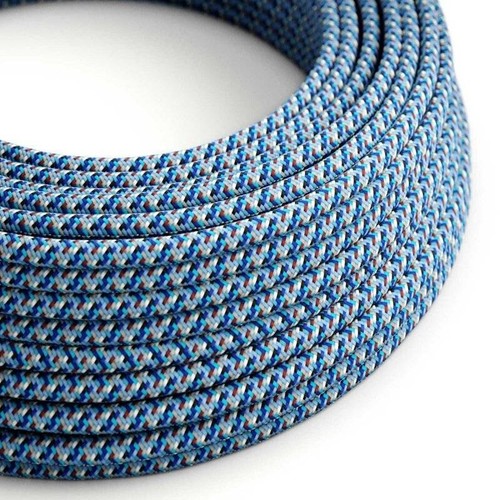 Câble textile rond effet soie