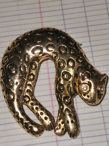 Broche vintage léopard