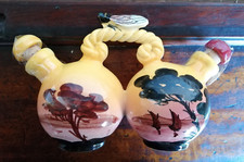 POTERIE VALLAURIS VINTAGE HUILIER VINAIGRIER PROVENCE CIGALE PEINT A LA MAIN