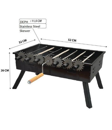 Barbecue pliant acier - barbecue, en