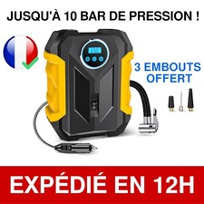 Gonfleur Pneu Voiture Compresseur D'air Numérique Portable Pompe 120W Moto Vélo