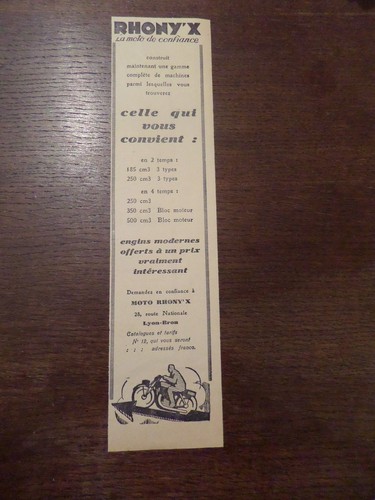 Publicité ancienne 1928 moto - publicité,