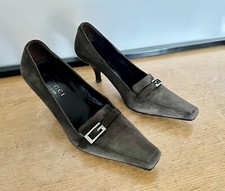 Gucci Italie chaussure Talon femme Daim Marron Taille 35,5 C IT/ 36,5 FR