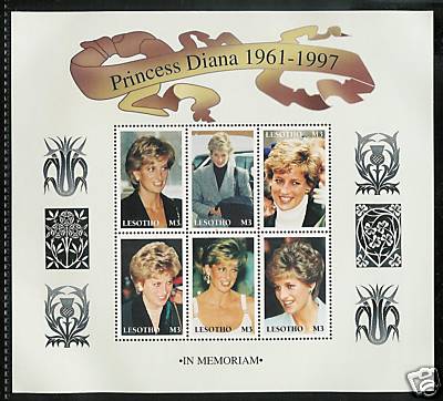 Lesotho 1089 princess diana - 1089,