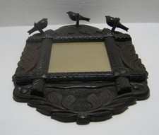 ancien cadre en bois sculpté oiseaux forêt noire art populaire