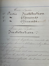 Livre anc manuscrit Catéchisme Persévérance catholique religion 19ème Talamon L