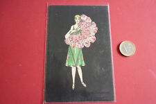 CPA FANTAISIE / EVENTAIL PLUME * RARE *