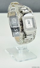 New Trend Limited GuEsS Watch Ladies Silver Leather Snake Bracellet BNWT
