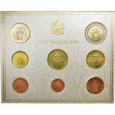 Vatican, Sede Vacante, Set 1 ct. - 2 Euro, BU, 2005, Rome, FDC