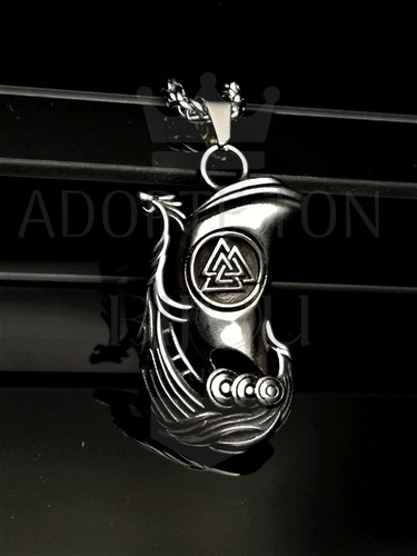 Collier viking bateau drakkar - collier,