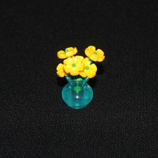 Playmobil époque victorienne vase bleu et fleurs jaunes 5343