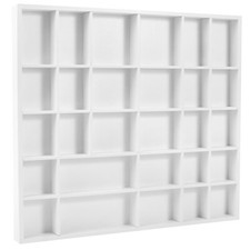 Creative Deco Petite Étagère à Casiers Blanche | 28 Compartiments | 44,5x40x3 cm
