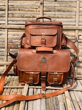 Sacoche messager en cuir pour hommes, mallette pour ordinateur portable vérit...