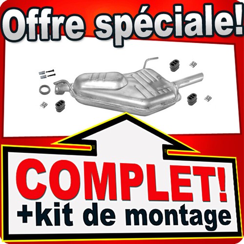 Silencieux arriere pour - arriere, opel