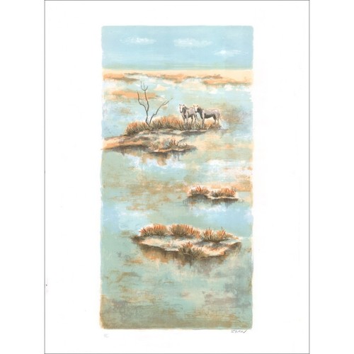 Zarou lithographie originale - zarou,