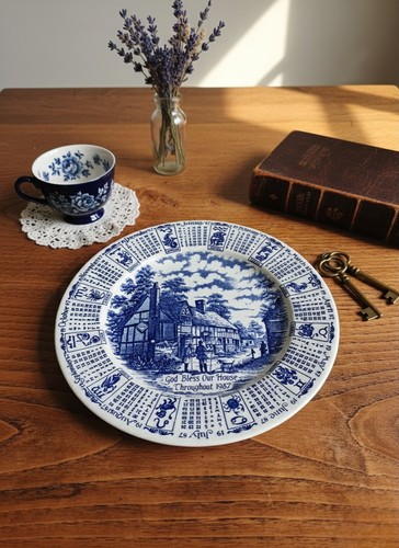 Assiette calendrier vintage - assiette,