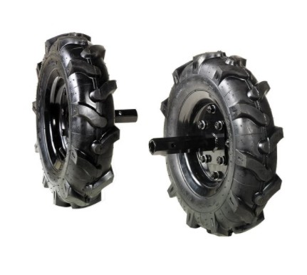 Paire roues caoutchouc - roues, en