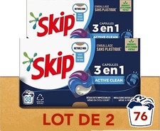 Lot LESSIVE SKIP 2 X 46 = 92