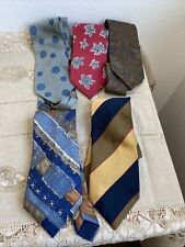 5 Anciennes Cravate Soie Cerruti 1881 Paris Homme Costume 