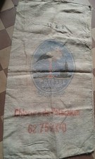 Ancien Sac toile de Jute Potasse d'Alsace 60 cm. x 1m15
