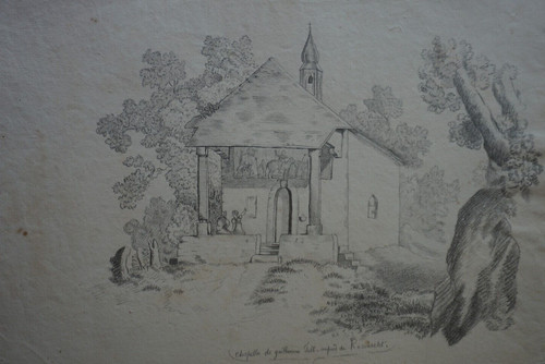 Dessin original xix paysage - original,