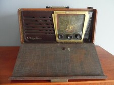 Ancien Poste Radio SKY-MASTER 53 A Lampe PIZON BROS Années 40-50 Coffret Valise