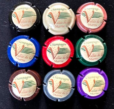 9 capsules de champagne VALLÉE DE LA MARNE n° 10.12.13.14.15.16.18.19.20.