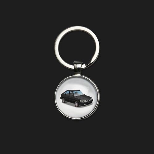 Porte clés saab noire - 9-3,