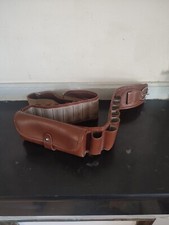 Cartouchière en cuir marron