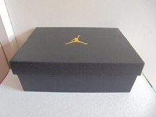 Belle boîte vide Air JORDAN carton noir logo OR 34 x 24 x 12 cm + papier