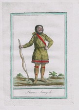 1780 Samoyedic People Ural Russie Siberia Tatars Costume Gravure Imprimé Ancien