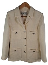 ZARA Blazer Femme Beige Tweed