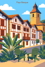 AFFICHE  POSTER PAYS BASQUE