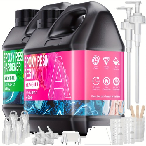 80oz clear epoxy resin - resin, kit