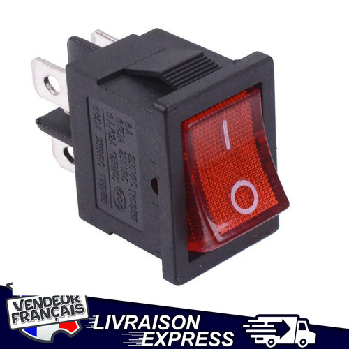 Interrupteur bascule rouge - interrupteur,