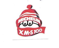 RARE / PETIT AUTOCOLLANT - MICHELIN : BIBENDUM PNEU NEIGE ALPES TYRE / STICKERS