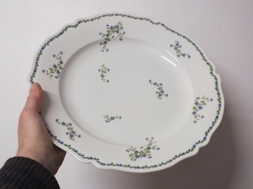 Grand plat rond porcelaine - plat,