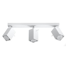 Plafonnier Acier Blanc GU10 3