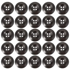 Bouton En Bois 1" (25mm), 50 Pcs 4 Trous Rond Bouton À Coudre En Bois Marron