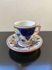 BRÛLOT PORCELAINE DE BAYEUX? TASSE ET SOUCOUPE ANCIENNE BAR BISTROT VALENTINE?