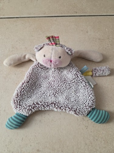 Doudou plat chat fourrure les - plat,
