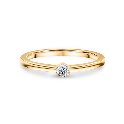 Bague solitaire diamant rond - bague,