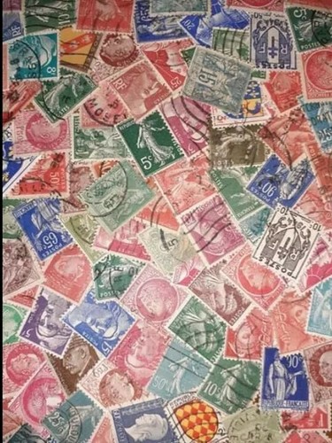 Vrac 500 timbres - , obliteres