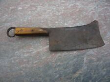 HACHOIR,SUPERBE ANCIENNE FEUILLE DE BOUCHER CORNE, COUTEAU, TRANCHOIR, ABATTOIR