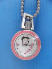 ANCIENNE MONTRE BETTY BOOP AVEC SA CHAINE COLLIER - ANNEES 90 -VINTAGE -OCCASION