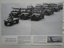 8/1963 PUB LOCKHEED C-141 STARLIFTER JEEP US ARMY MATS MILITARY AIR TRANSPORT AD