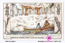 INDIENS D'AMÉRIQUE DU NORD, MONUMENT FUNÉRAIRE, CHROMO LIEBIG  -P772