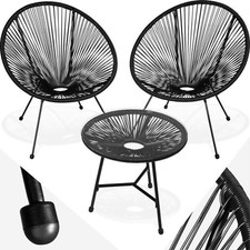 Ensemble table chaises noir - table,